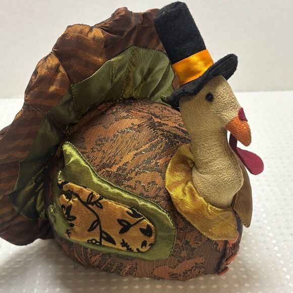 Thanksgiving Weighted Pilgrim Tom Turkey Fall Table Centerpiece - Picture 7 of 8